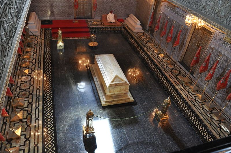 Morocco tours often feature the stunning Mausoleum of Mohammed V